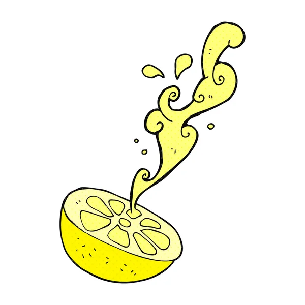 Comic book estilo dibujos animados limón — Vector de stock