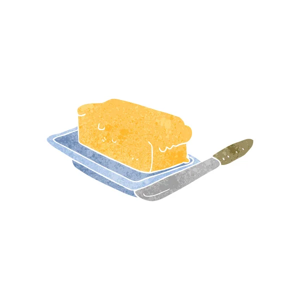 Retro cartoon butter — Stock Vector