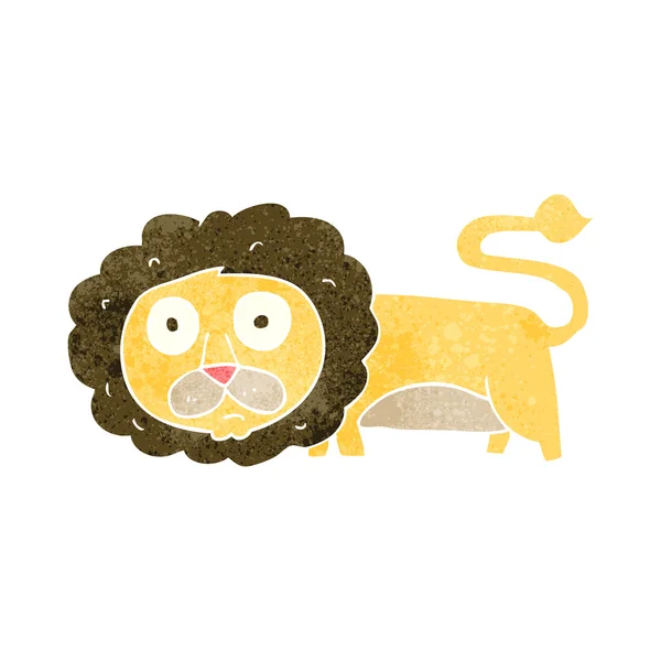 Lion dessin animé rétro — Image vectorielle