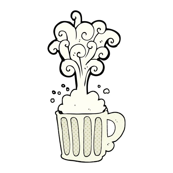 Desenhos animados explodindo cerveja — Vetor de Stock