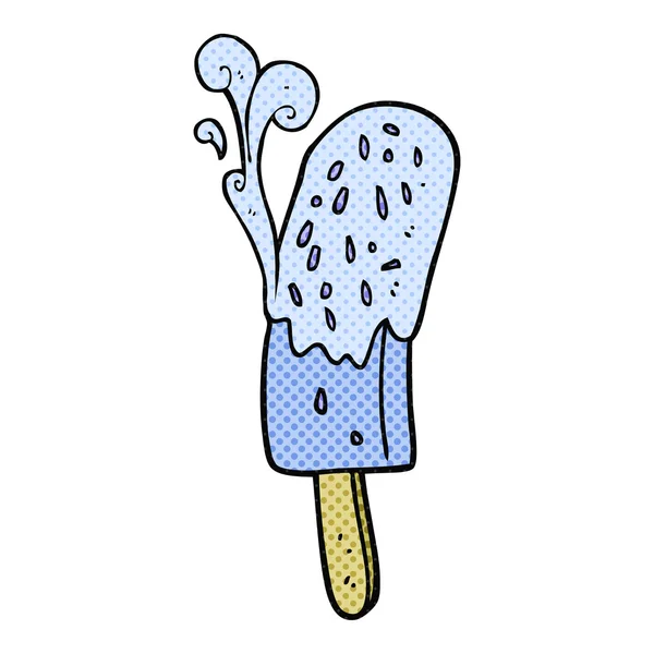 Historieta estilo caricatura hielo lolly — Vector de stock