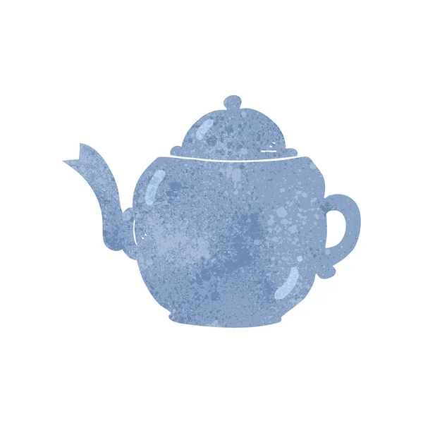 Retro cartoon teapot — Stock Vector
