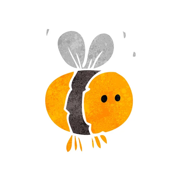 Abeja de dibujos animados retro — Vector de stock