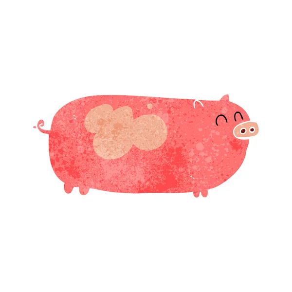 Ретро-мультяшная свинья — стоковый вектор