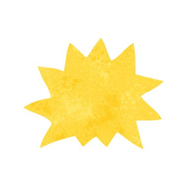 Retro karikatür patlaması sembolü