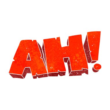 Retro karikatür Ah! Not