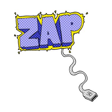 çizgi roman tarzı çizgi film usb kablosu