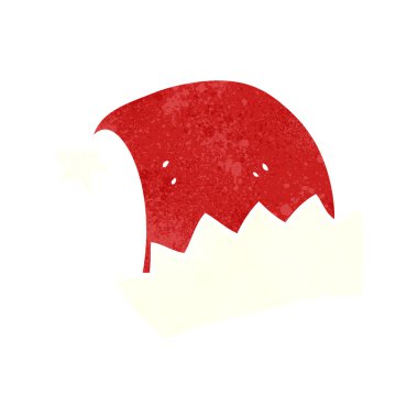 Eski çizgi film Noel Baba şapkası.