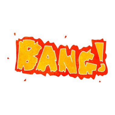 Retro karikatür bang sembolü