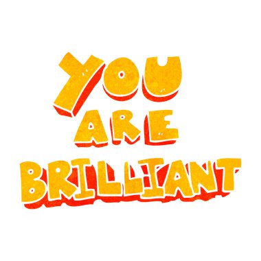 parlak retro karikatür sembolü vardır