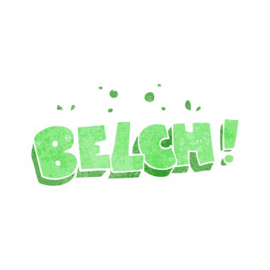 Retro karikatür belch metin