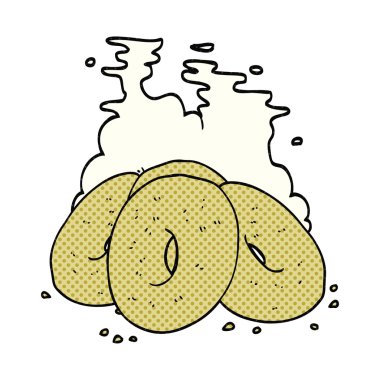 çizgi roman tarzı çizgi film simit