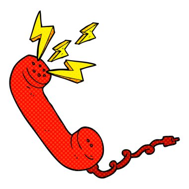 karikatür telefon ahizesi