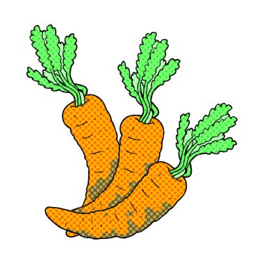 comic book style cartoon carrots clipart