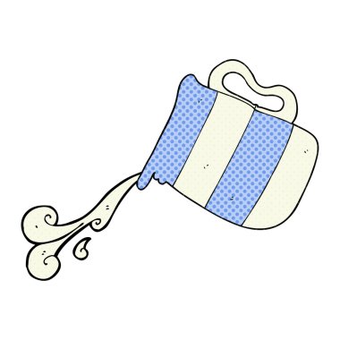 çizgi film dökülen süt kabı