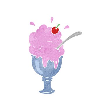 retro çizgi film dondurması.