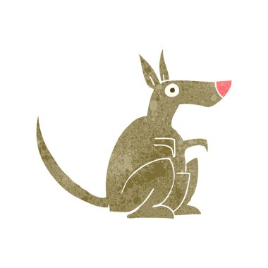 Retro karikatür kanguru