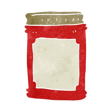 Retro karikatür reçel kavanoz