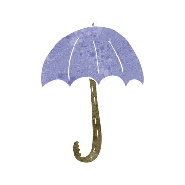 Retro karikatür şemsiye