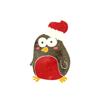 Retro karikatür robin