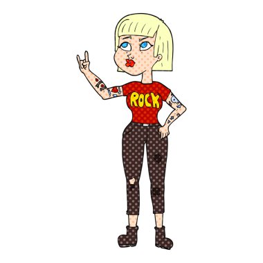 karikatür kaya kız