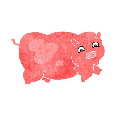 Retro karikatür domuz