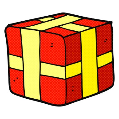 çizgi film sarılmış hediye