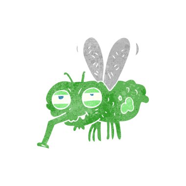 Retro karikatür sinek