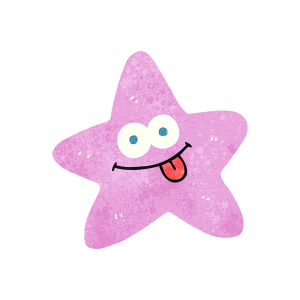 Retro cartoon starfish — Stock Vector