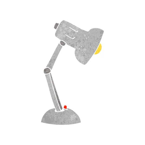 Lampe de bureau de dessin animé rétro — Image vectorielle