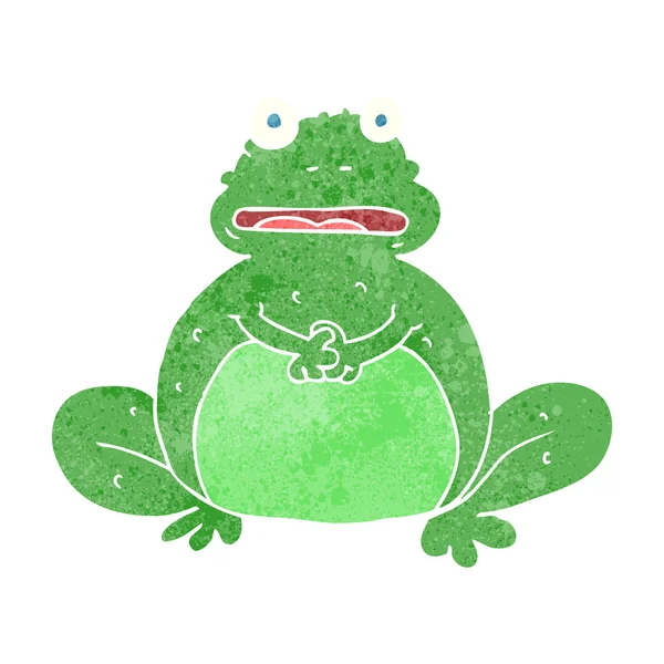 Retro cartoon frog — Stock Vector