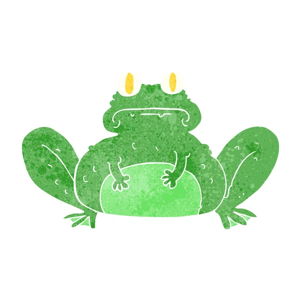 Grenouille dessin animé rétro — Image vectorielle