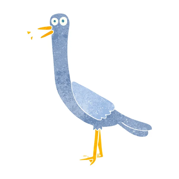 Retro rajzfilm madár — Stock Vector