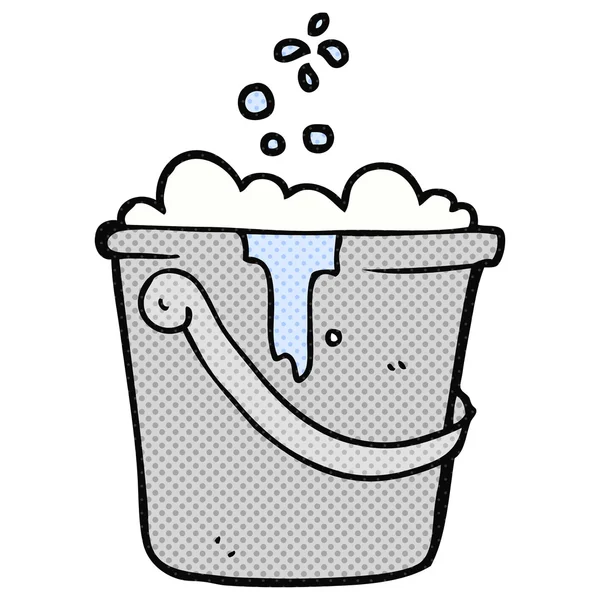 Cartoon cleaning bucket — Stock Vector