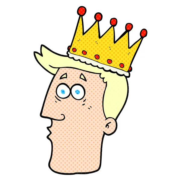 Karikatür kings head — Stok Vektör