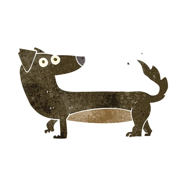 Retro cão dos desenhos animados — Vetor de Stock