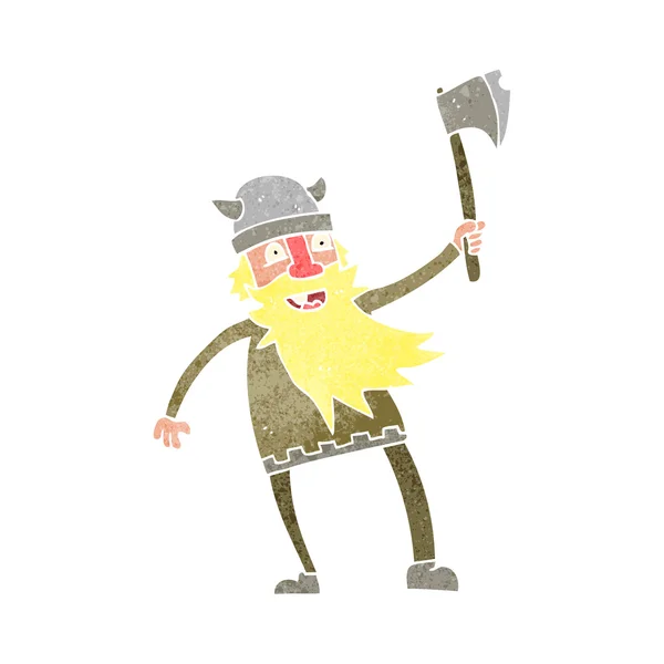 Caricature rétro viking — Image vectorielle