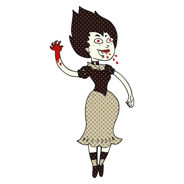 Cartoon blod suger vampyr flicka — Stock vektor