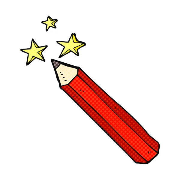 Comic book styl kreslených kouzelná tužka — Stockový vektor