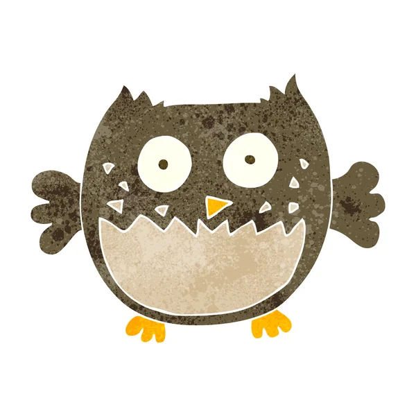 Retro cartoon owl — Stock Vector