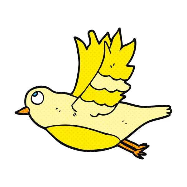 Pássaro de desenho animado voando — Vetor de Stock