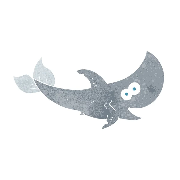 Retro kreslený žralok — Stockový vektor