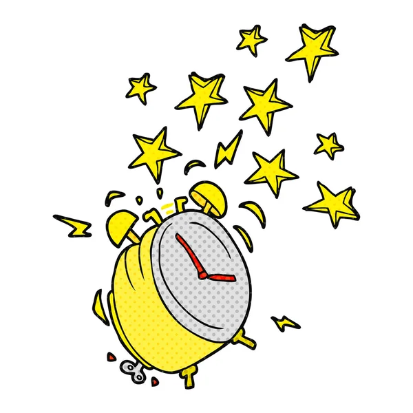 Cartoon ringing alarm clock — Stock Vector