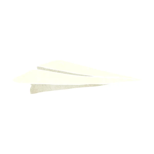 Rétro dessin animé avion en papier — Image vectorielle