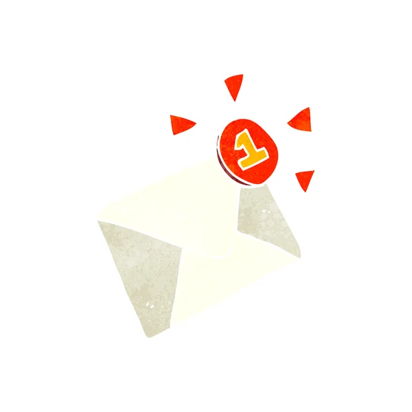Message e-mail dessin animé rétro — Image vectorielle