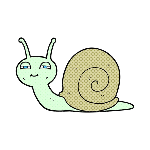 Dessin animé escargot mignon — Image vectorielle