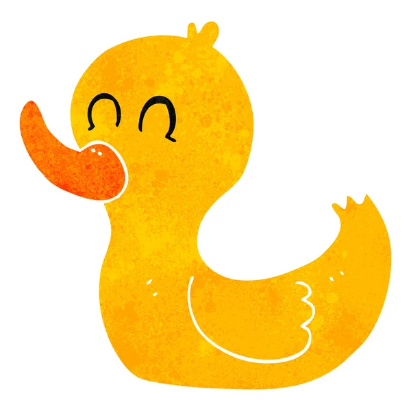 Retro-Cartoon süße Ente — Stockvektor