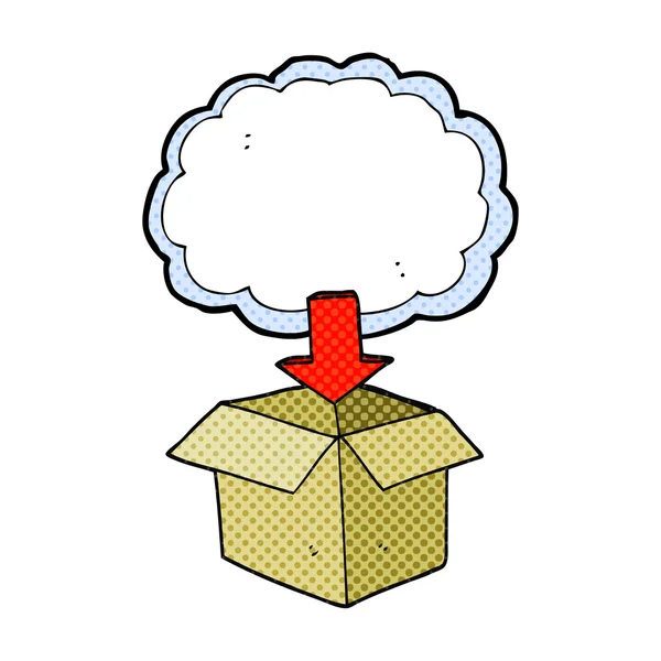 Cartoon-Download aus dem Cloud-Symbol — Stockvektor