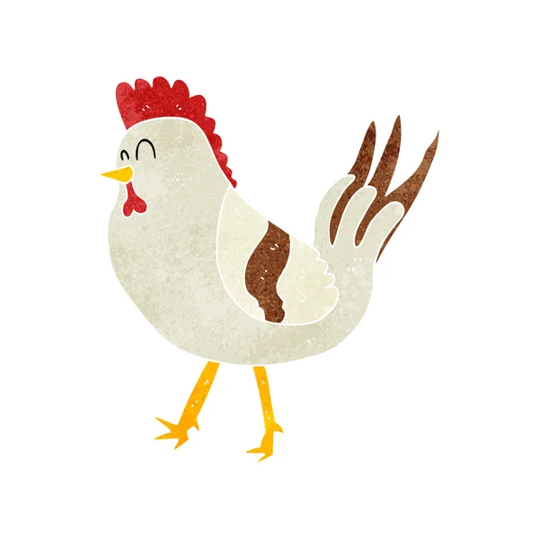 Retro rajzfilm csirke — Stock Vector