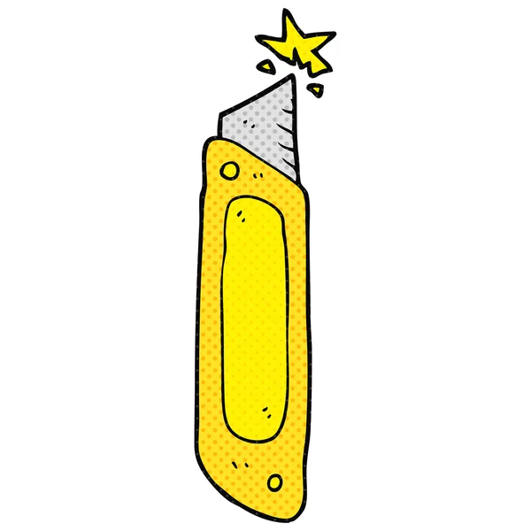 Cuchillo de construcción de dibujos animados — Vector de stock